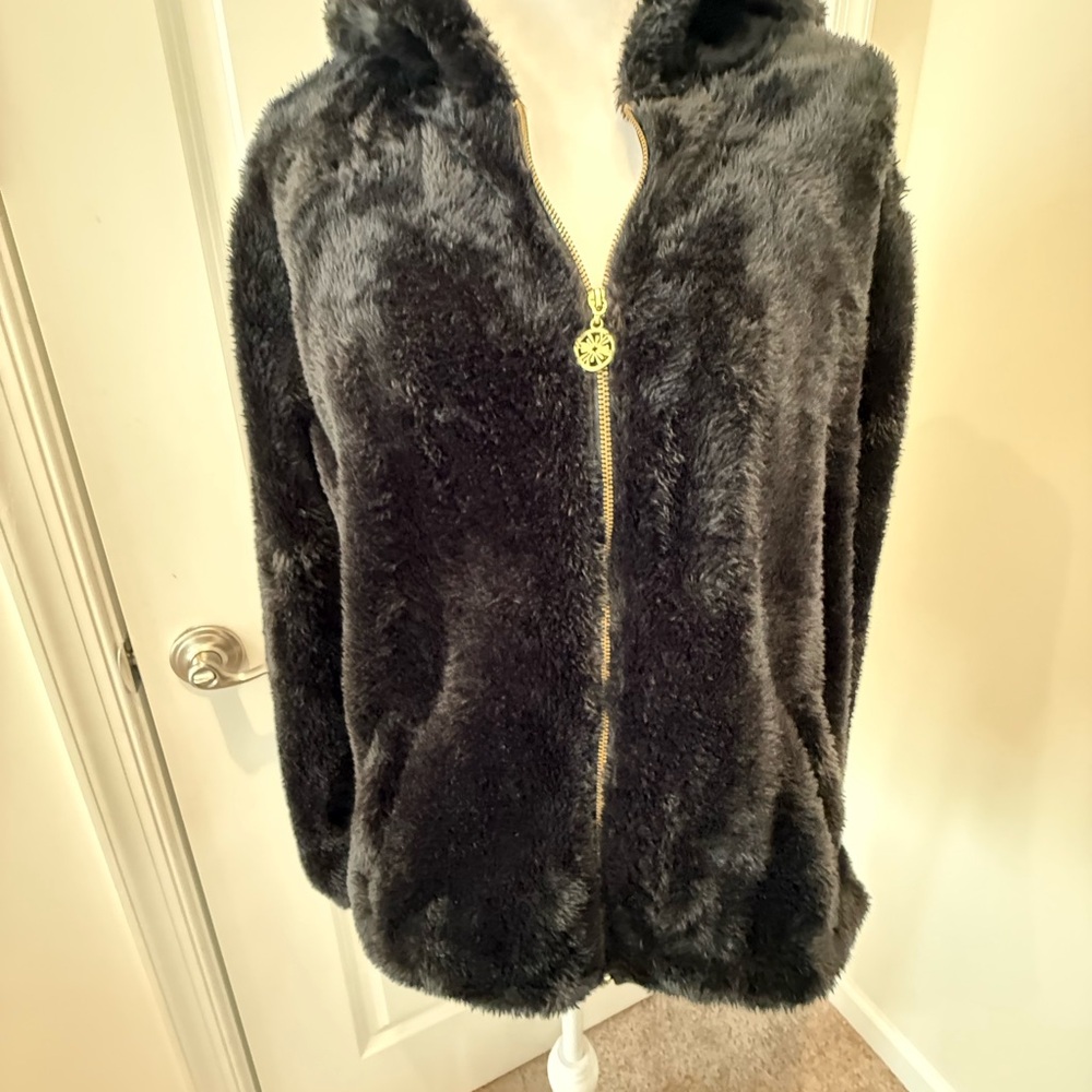 Lilly Pulitzer Black Teddy Jacket